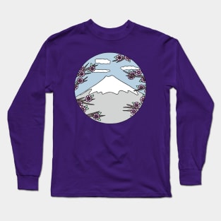 Mt Fuji with Cherry Blossoms Long Sleeve T-Shirt